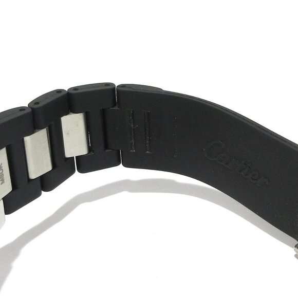 Auth Cartier Chronoscaph LM W10125U2 1******* Black Men's Wrist Watch - Picture 11 of 12